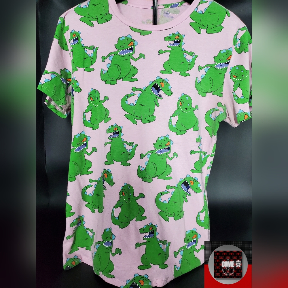 Official Nickelodeon Rugrats "The Faces of Reptar" All Over Print T-shirt
